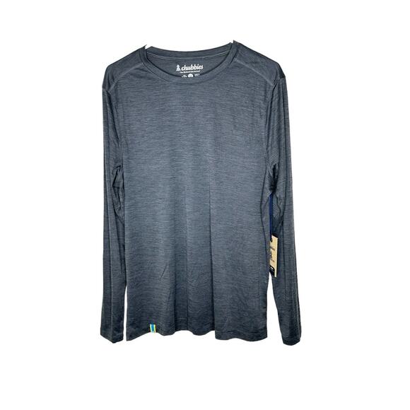 chubbies Other - NWT Chubbies Mens The Ember Long Sleeve Shirt Medium Ultimate Tee Heathered Gray